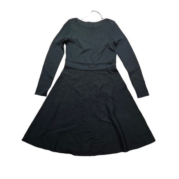 Hobbs Fit & Flare viscose blend Tali Knitted Dress, deep green US size 8 - Picture 1 of 9